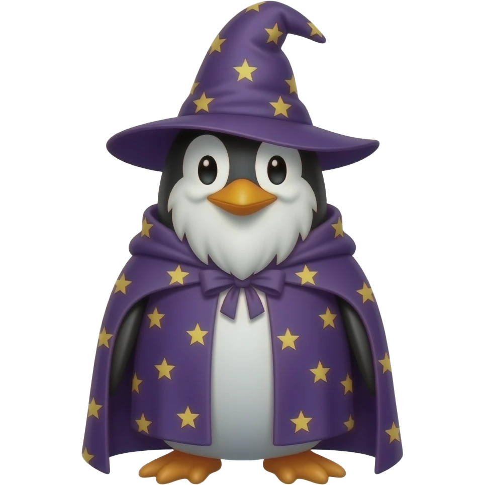 Penguin Wizard emoji