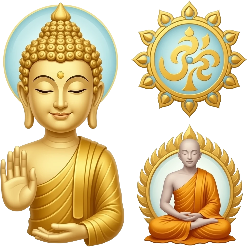 Buddhist Three precious jewels emoji