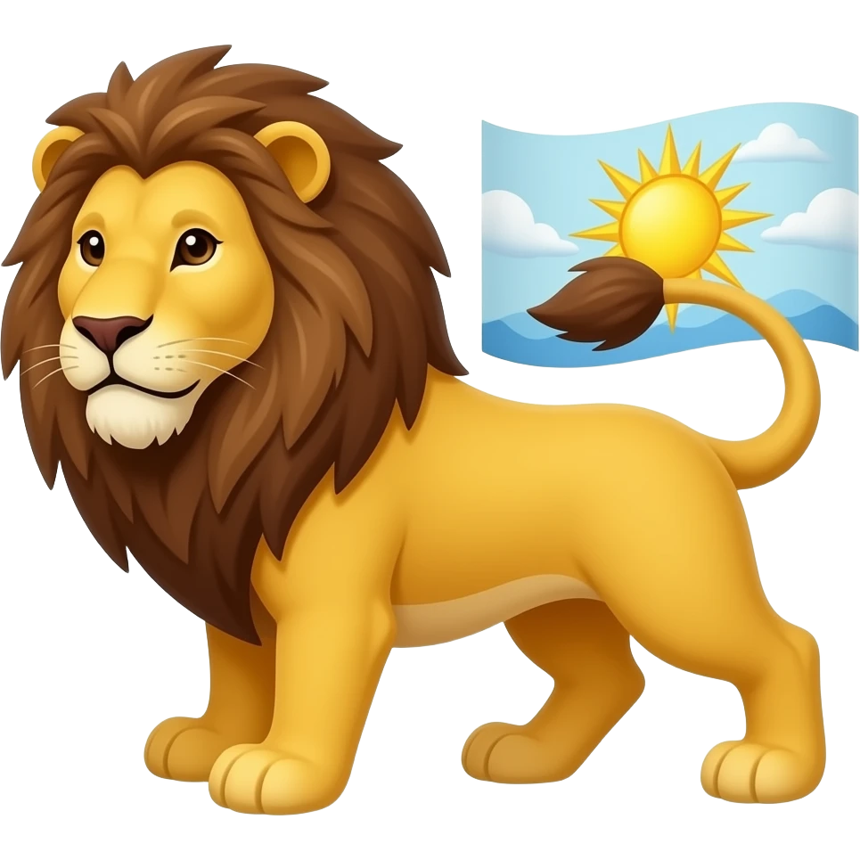 Lion and Sun FlagLion and Sun Flag emoji
