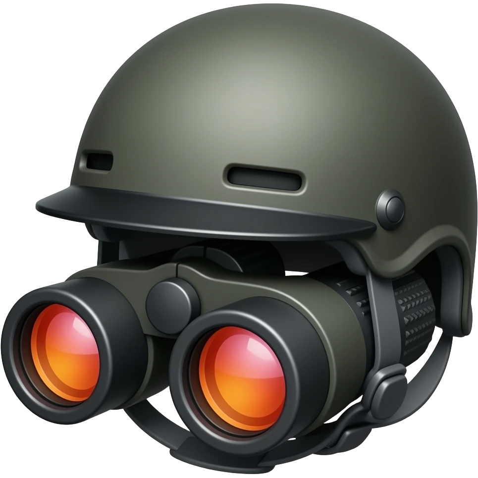 Realistic helmet mountable night vision binocular emoji