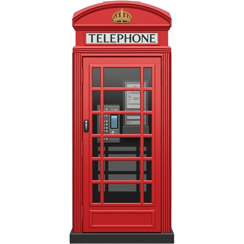 Phone booth England emoji simple less detail emoji