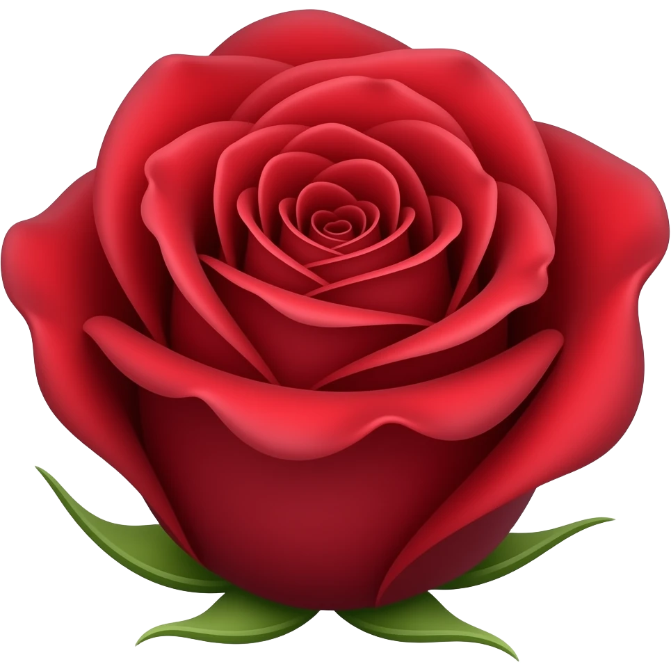 Red rose illustration emoji