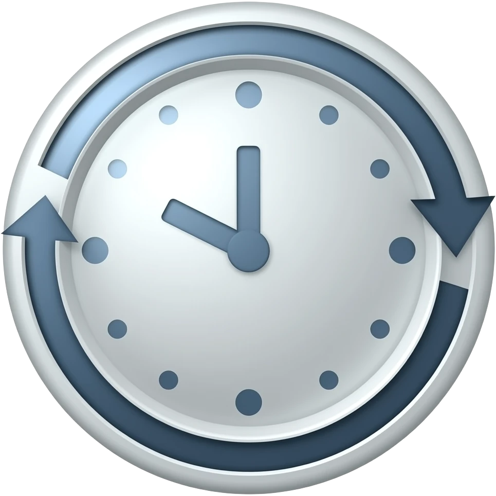 a clock with reverse circular arrow at its border icon emoji