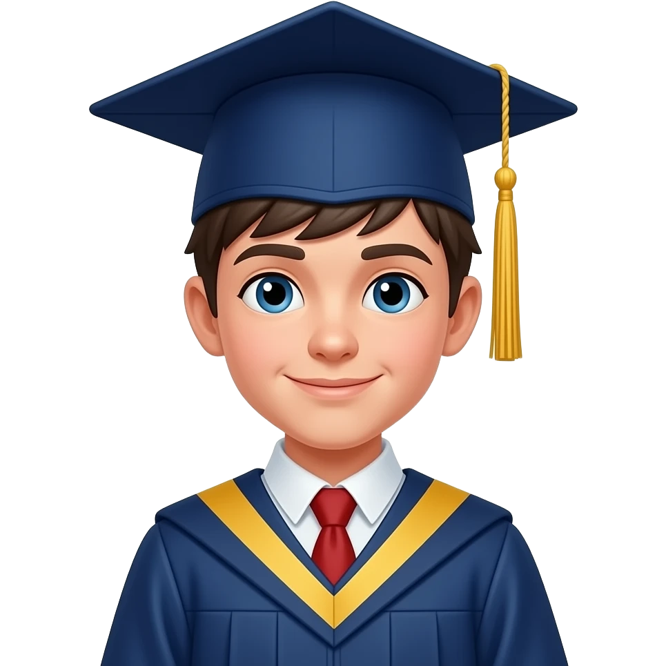 Graduating boy emoji