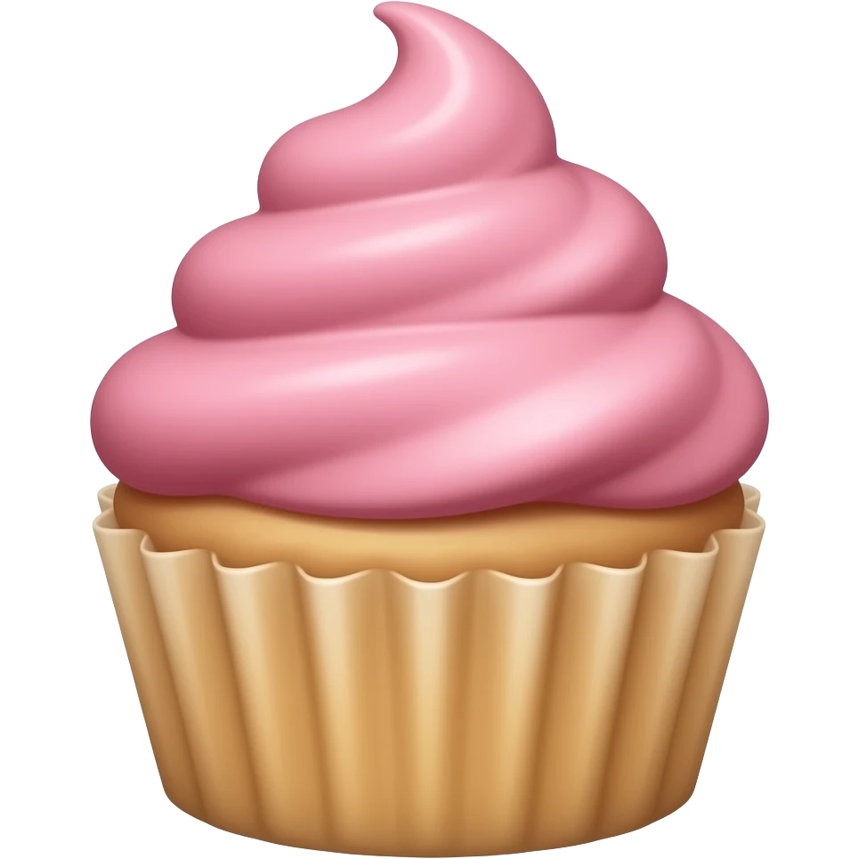 Cupcake with pink icing emoji