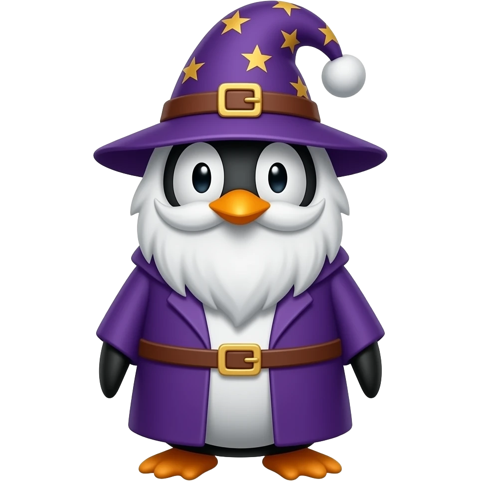 Penguin Wizard emoji