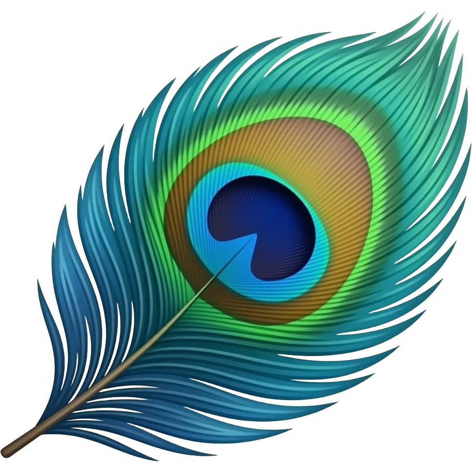 Peacock feather emoji