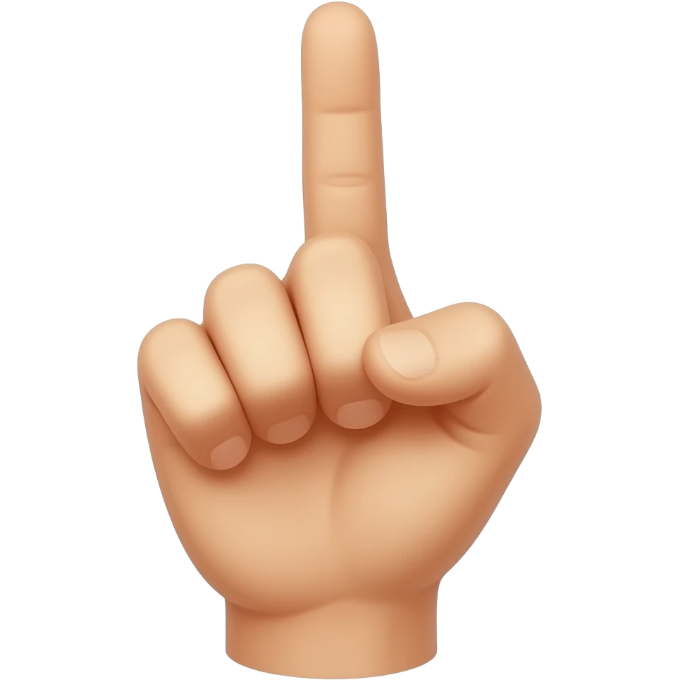 Make a middle finger not pointer finger emoji