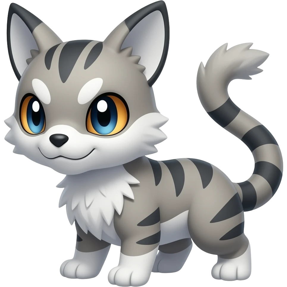 Hyper-realistic gothic Big-eyed Edgy cool Badass digitigrade Pokémon ...