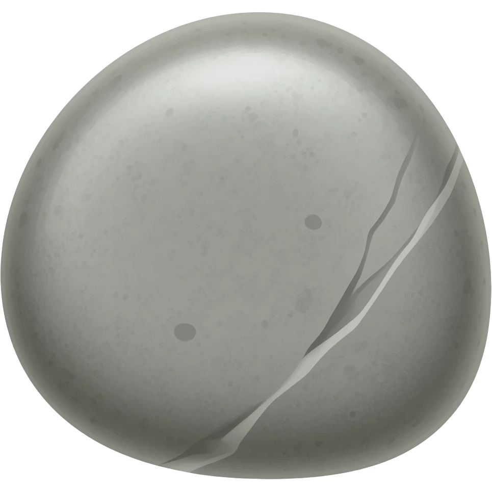 basic smooth grey river stone emoji