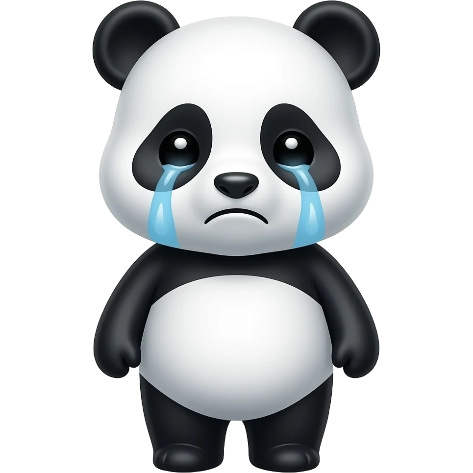 Panda crying emoji