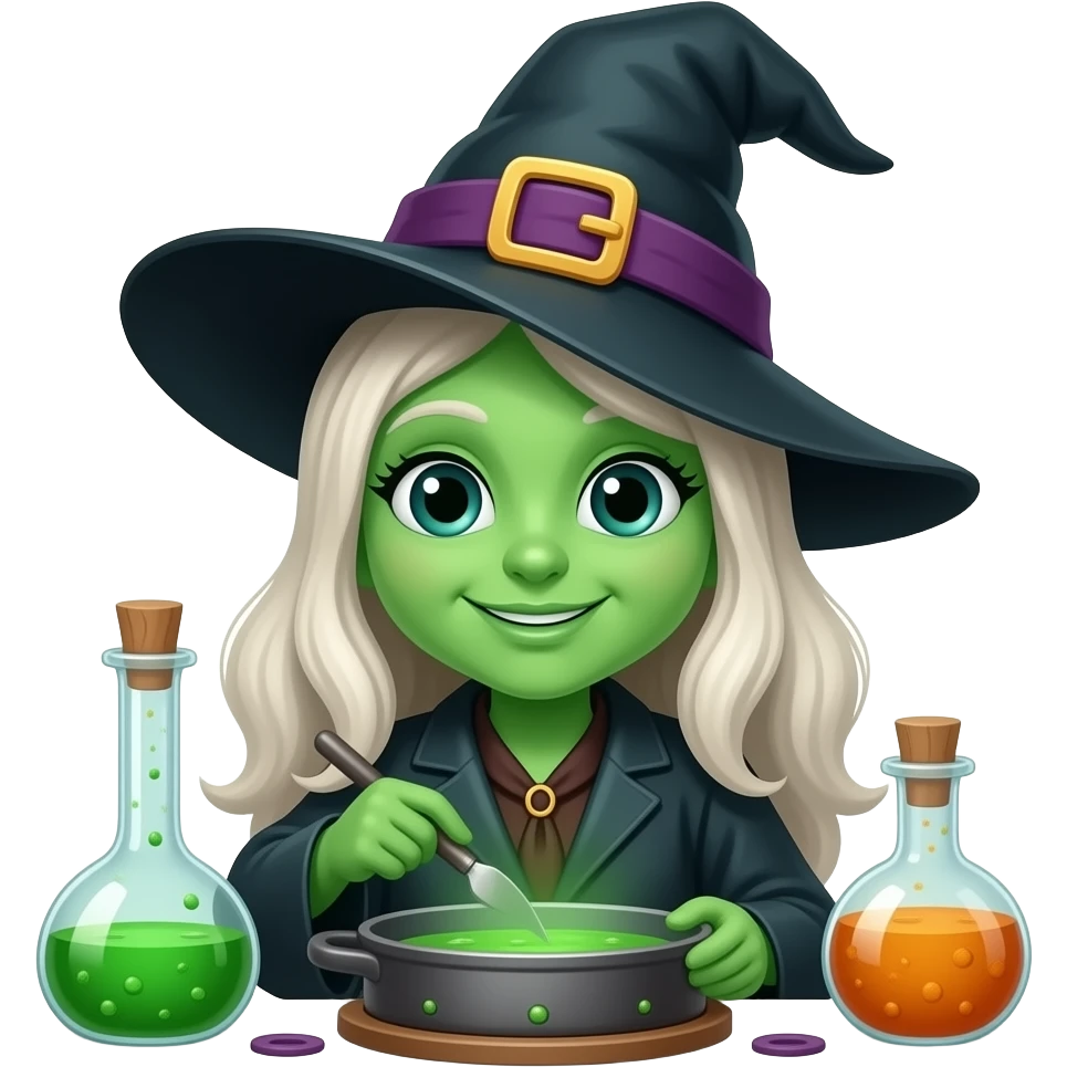 green witch cooking potion emoji
