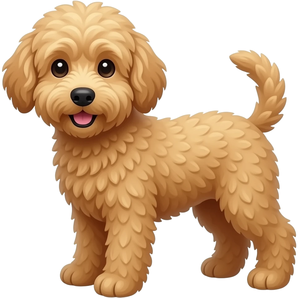 Tan bernadoodle emoji