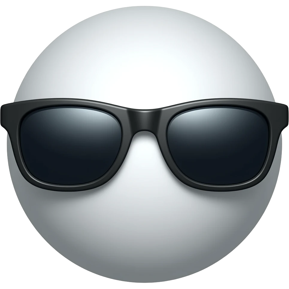 ball head with dark glasses emoji