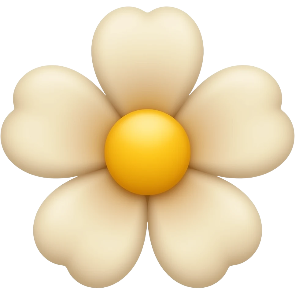 beige flower emoji
