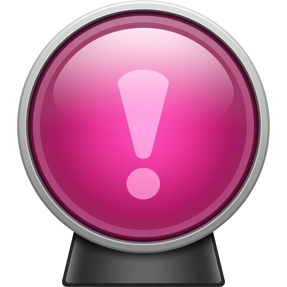 Señal de atención en rosado sin fondo emoji