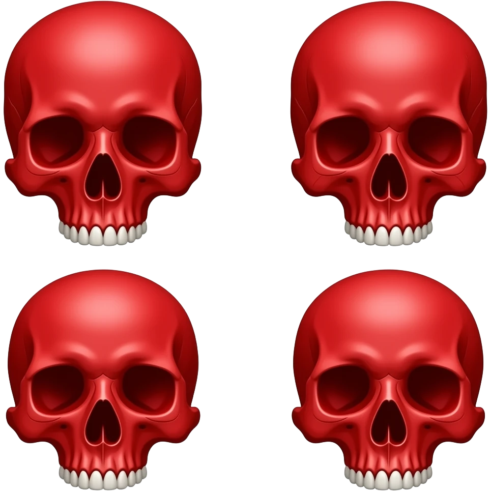 Skulls red emoji