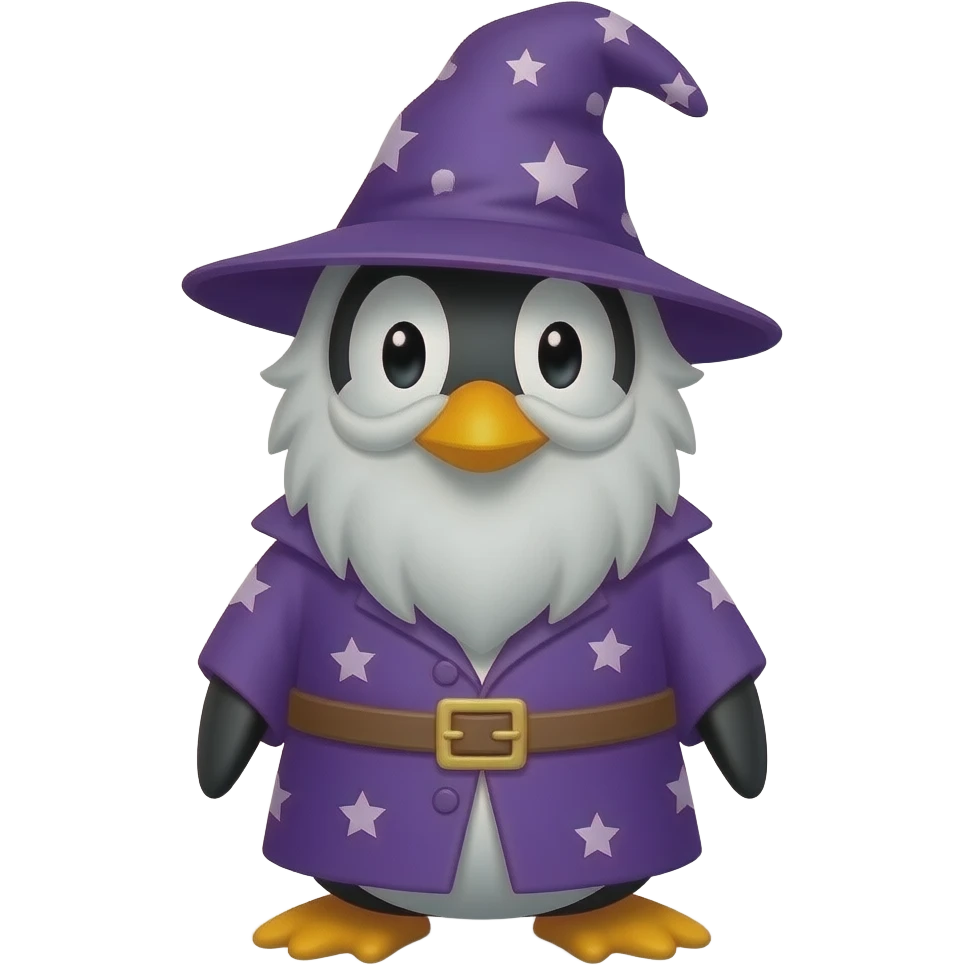 Penguin Wizard emoji