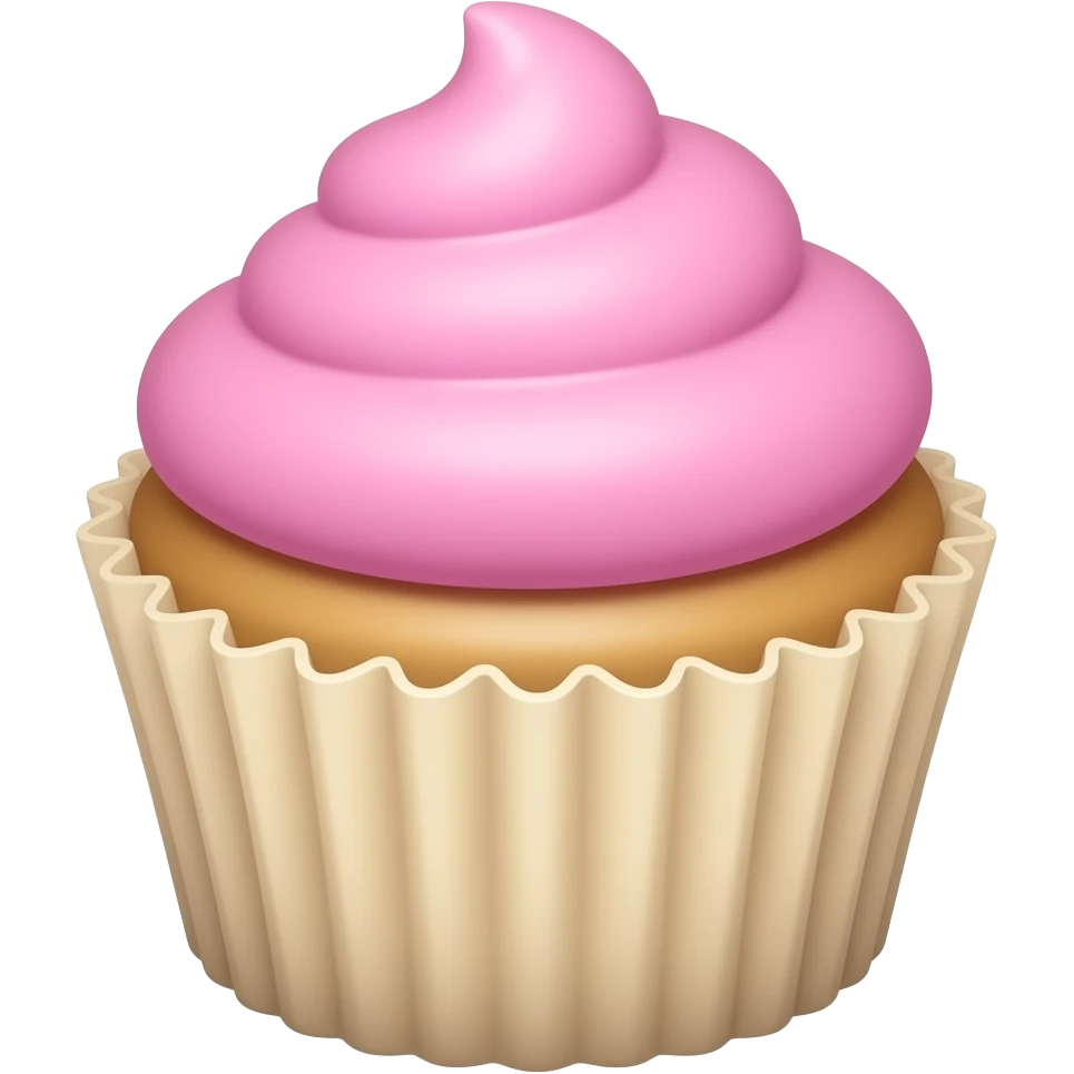 Cupcake with pink icing emoji