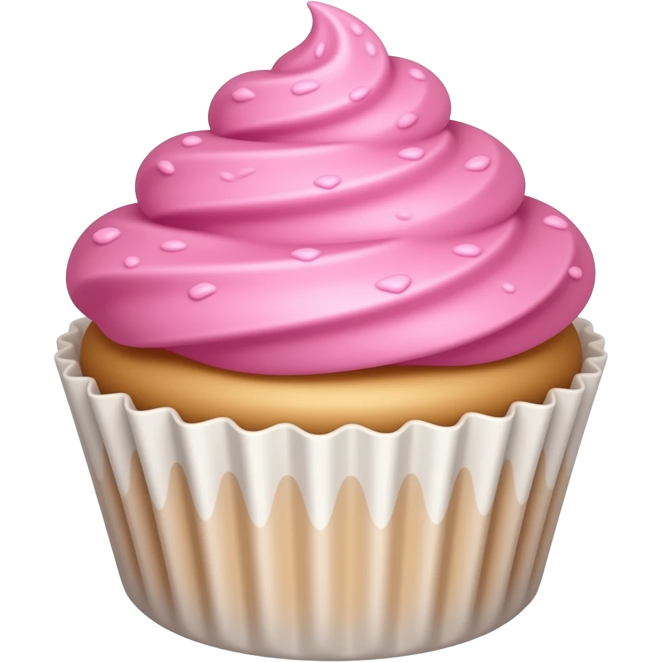 Cupcake with pink icing emoji