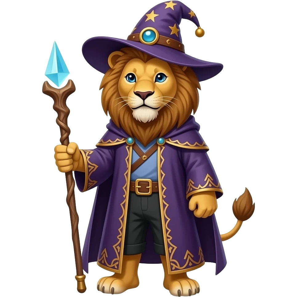 Lion wizard emoji