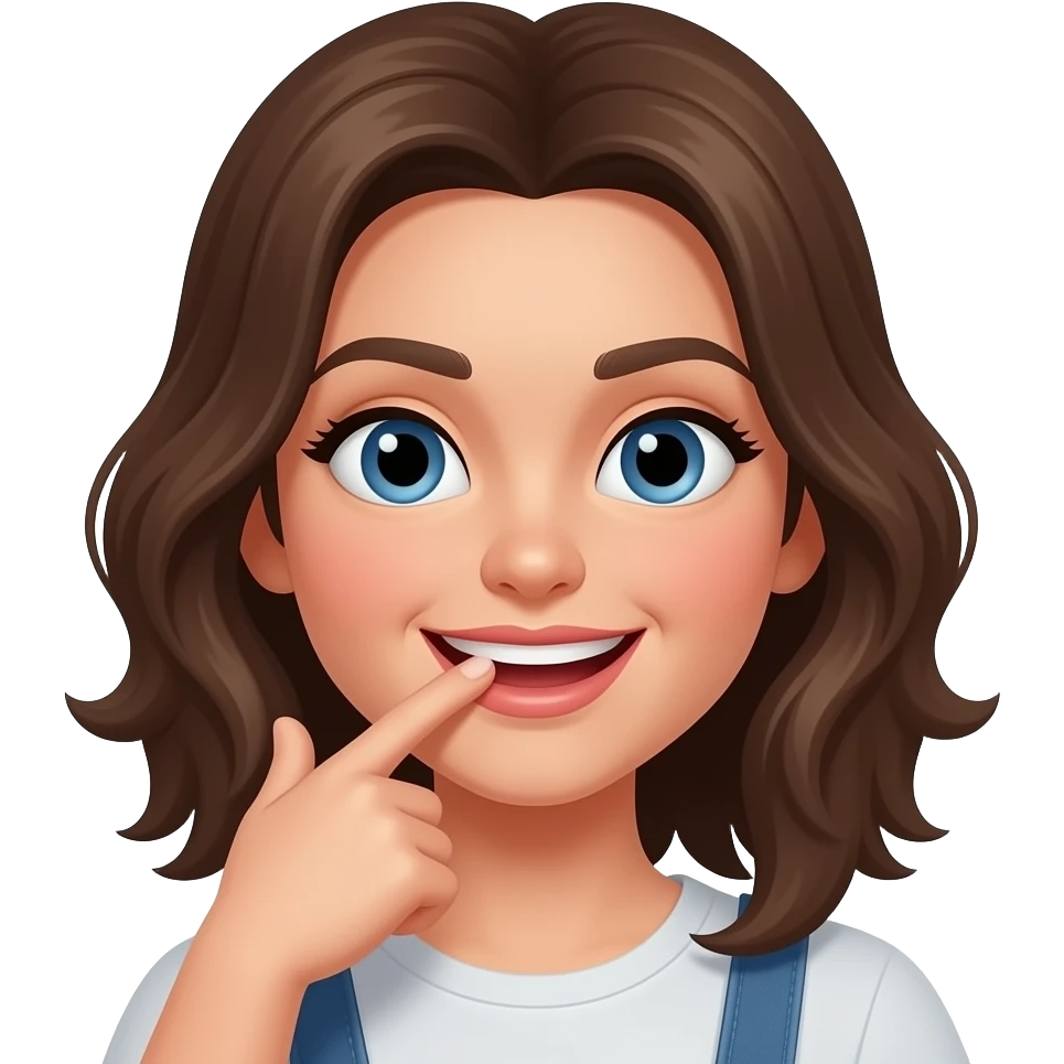 Finger biting flirty emoji emoji