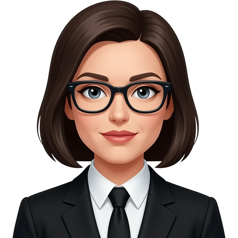 🕵🏻‍♀️lentes de las gafas negros, ropa negra emoji