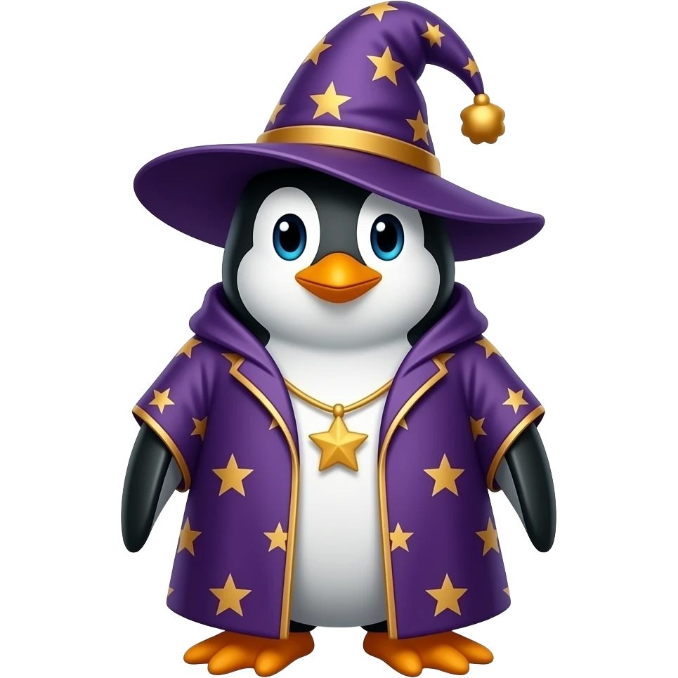 Penguin Wizard emoji