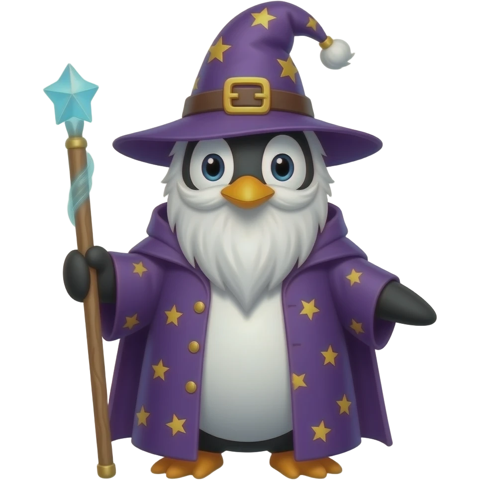 Penguin Wizard emoji