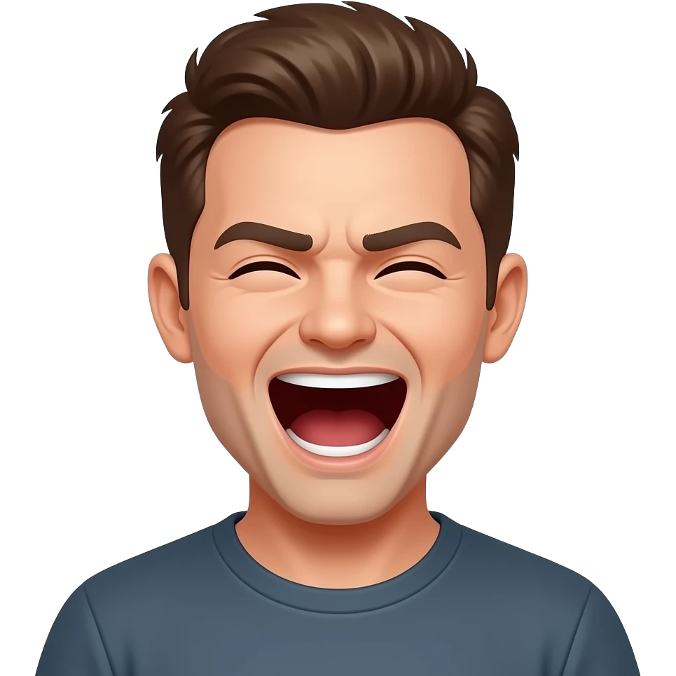 Screaming guy emoji