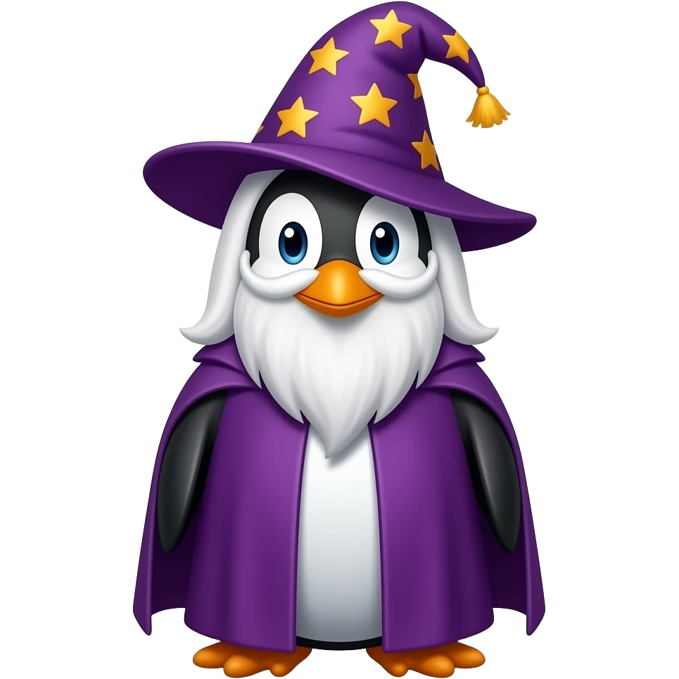 Penguin Wizard emoji