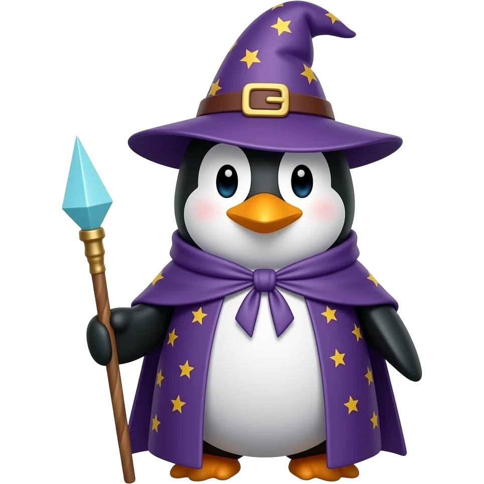 Penguin Wizard emoji