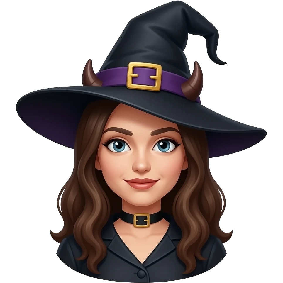 Witch with Devil dark emoji