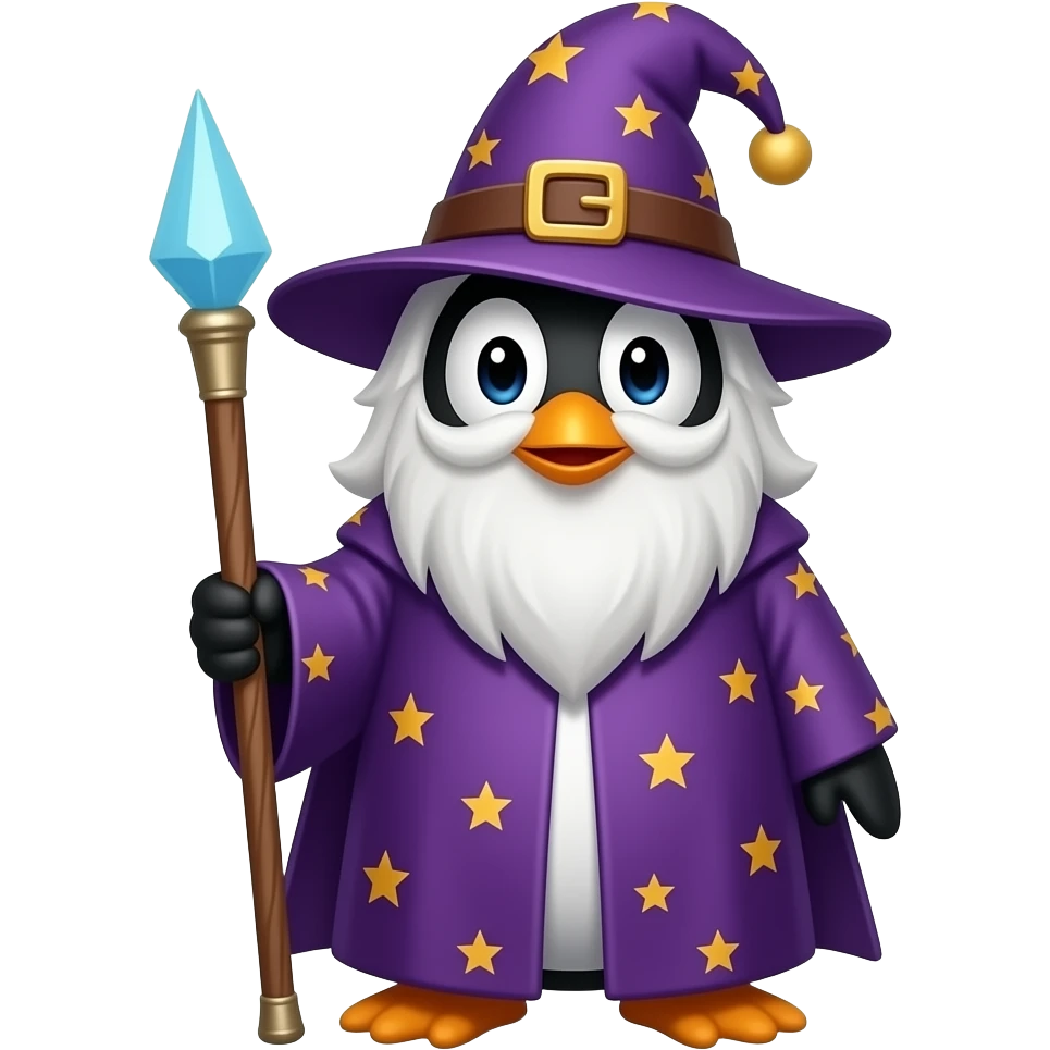 Penguin Wizard emoji