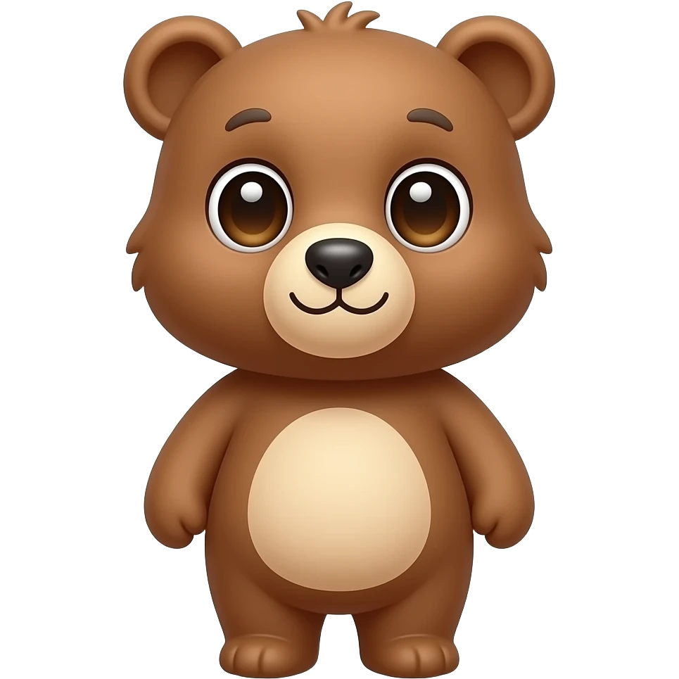 Cute Big Bear with big eyes emoji