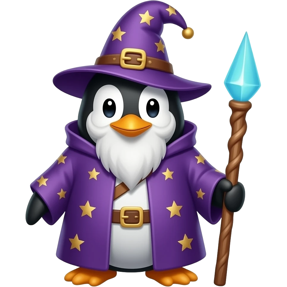 Penguin Wizard emoji