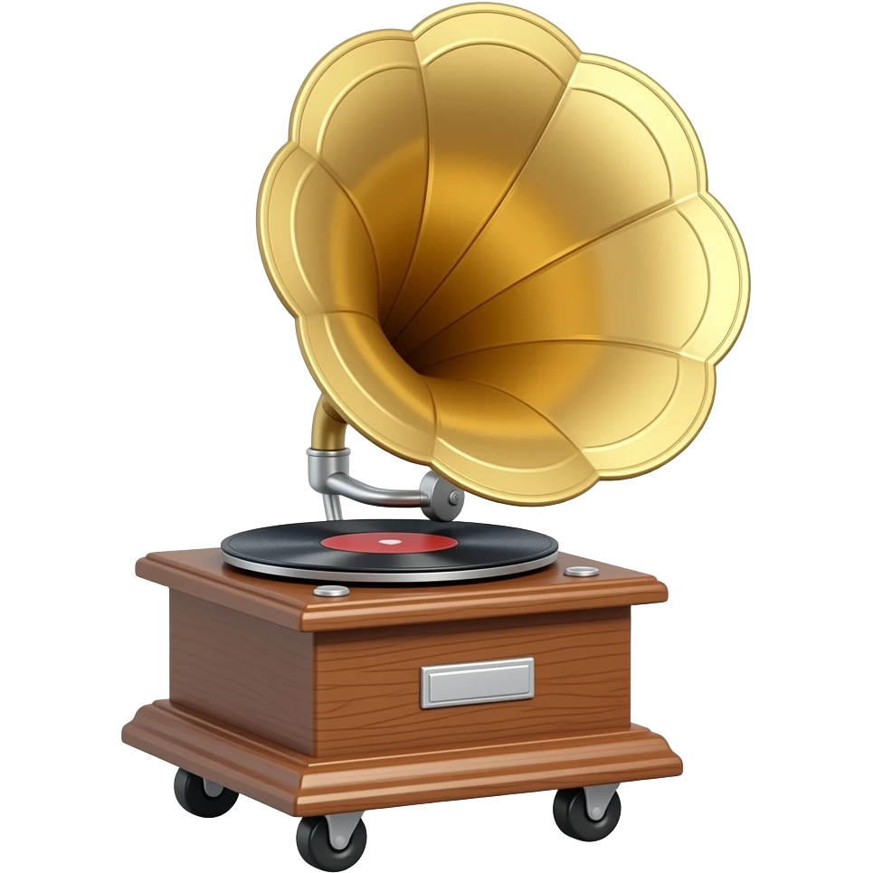 gramophone trolley emoji