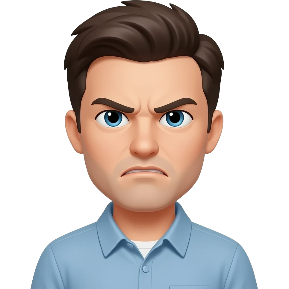 Grumpy irritated - 3d emoji
