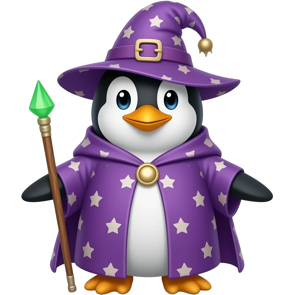 Penguin Wizard emoji