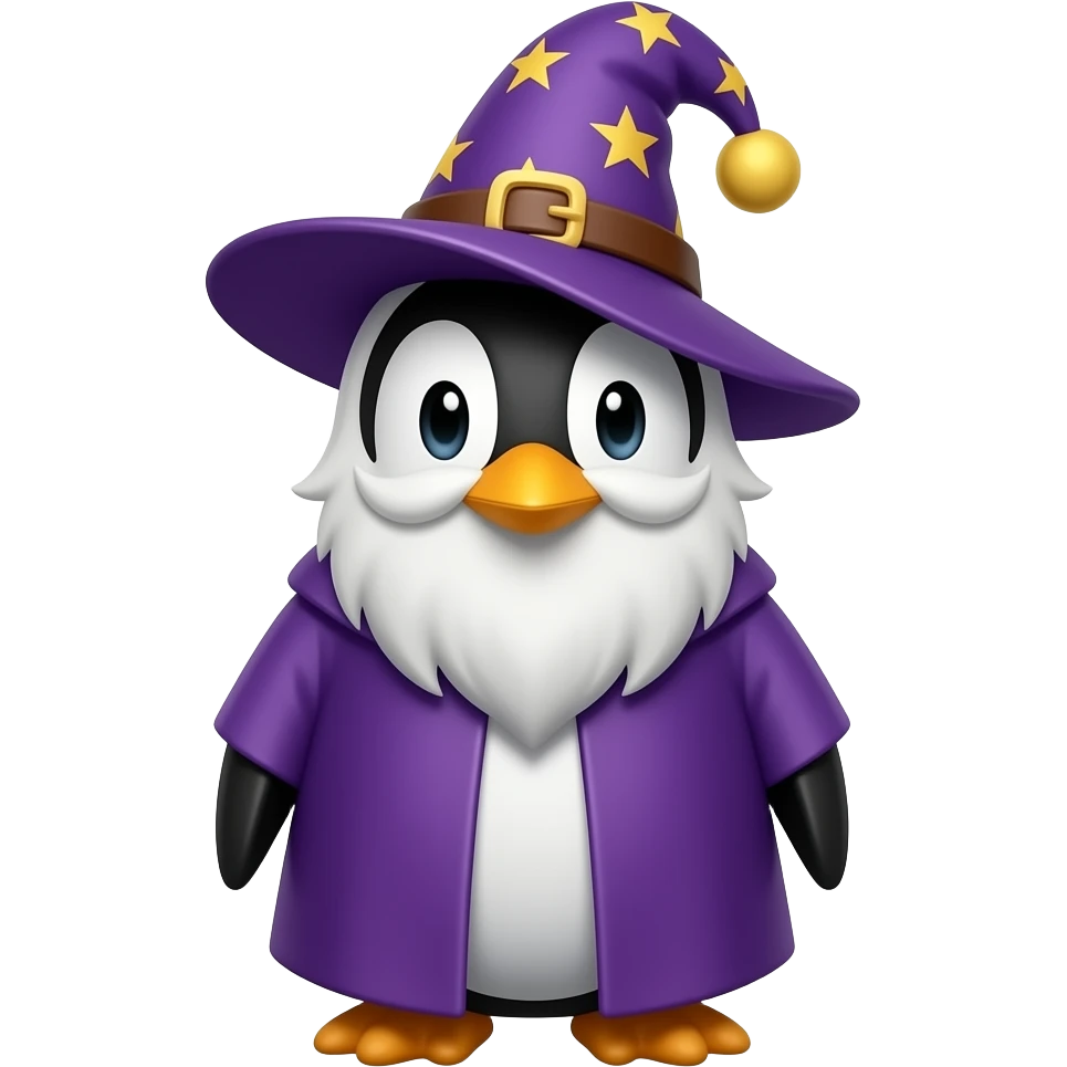 Penguin Wizard emoji