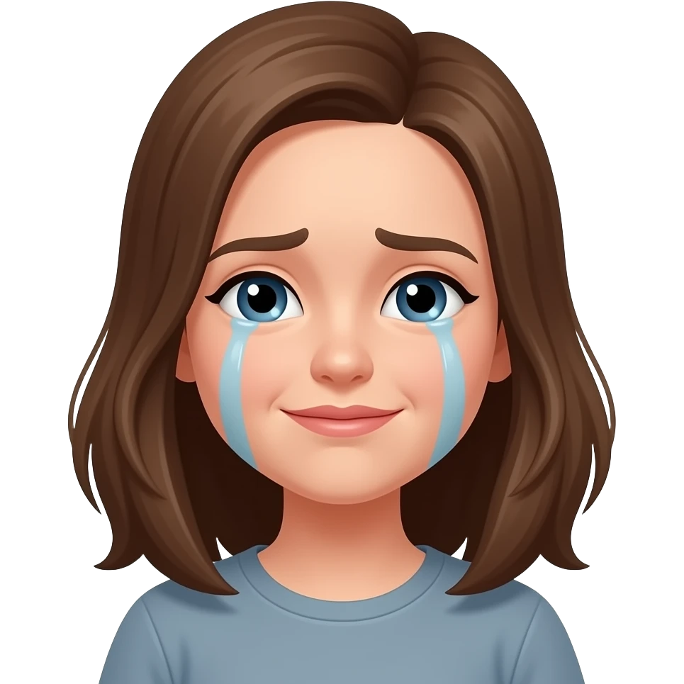 Crying inside Emily face emoji