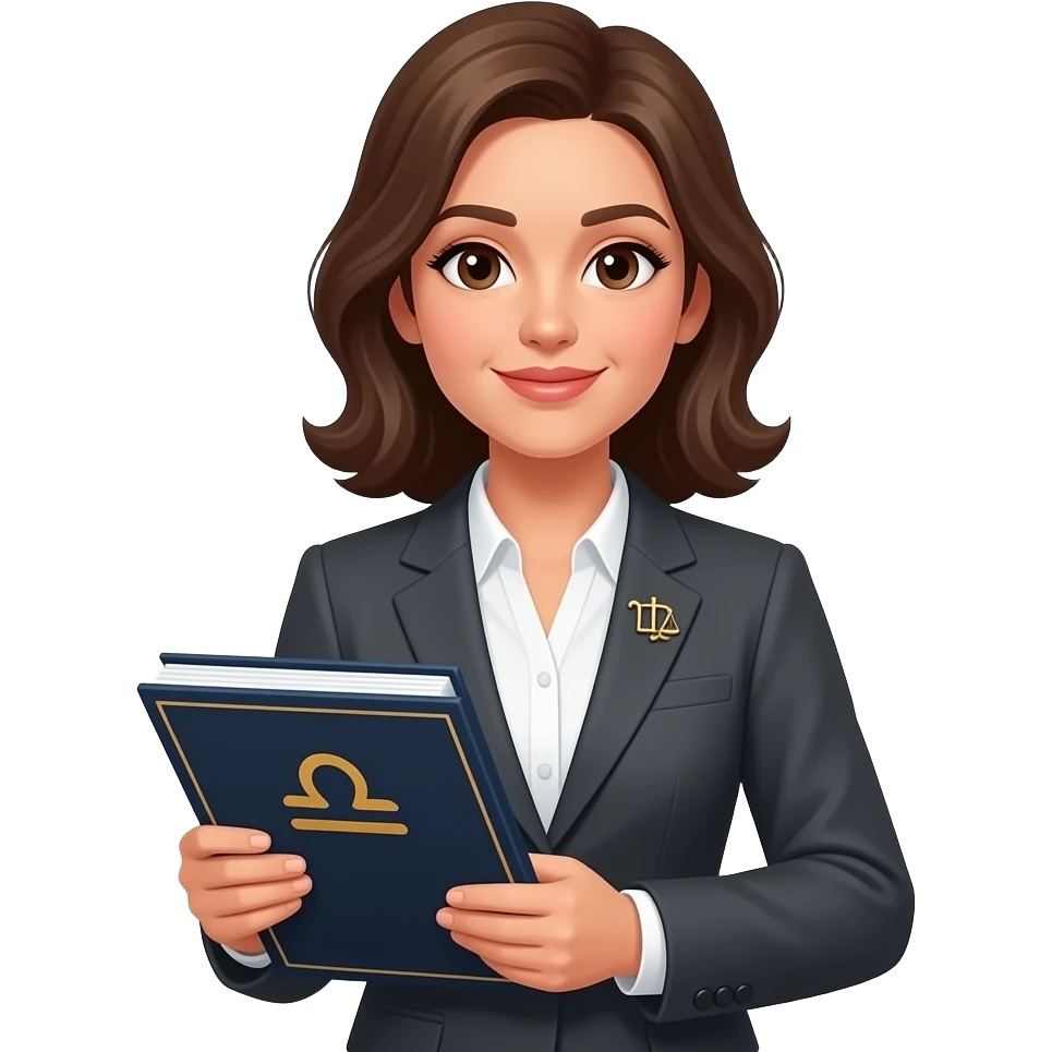 lawyer woman with libra emoji