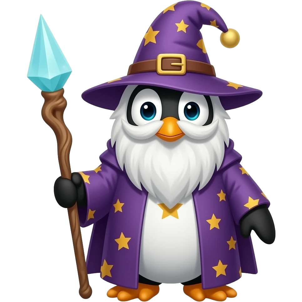 Penguin Wizard emoji