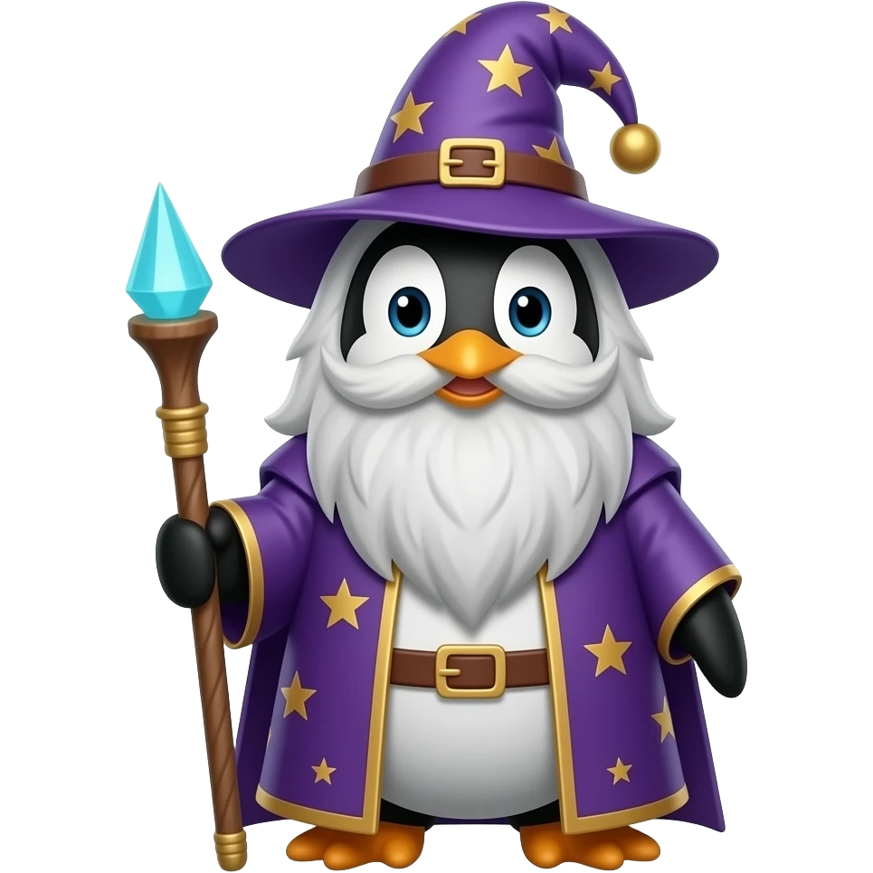 Penguin Wizard emoji