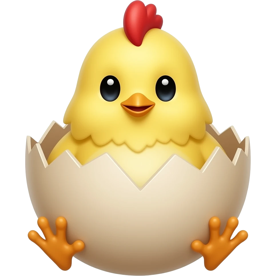 Chick fron egg emoji