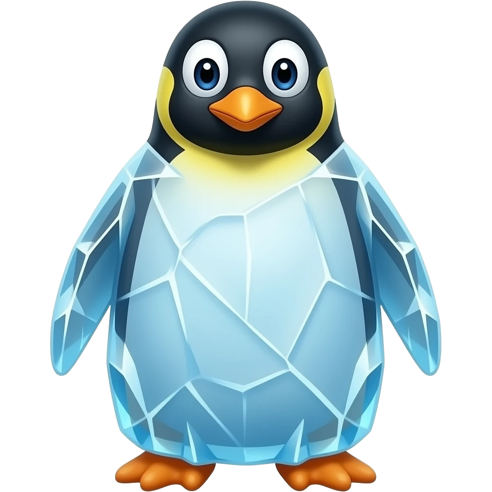 A penguin with ice power and made with ice emoji