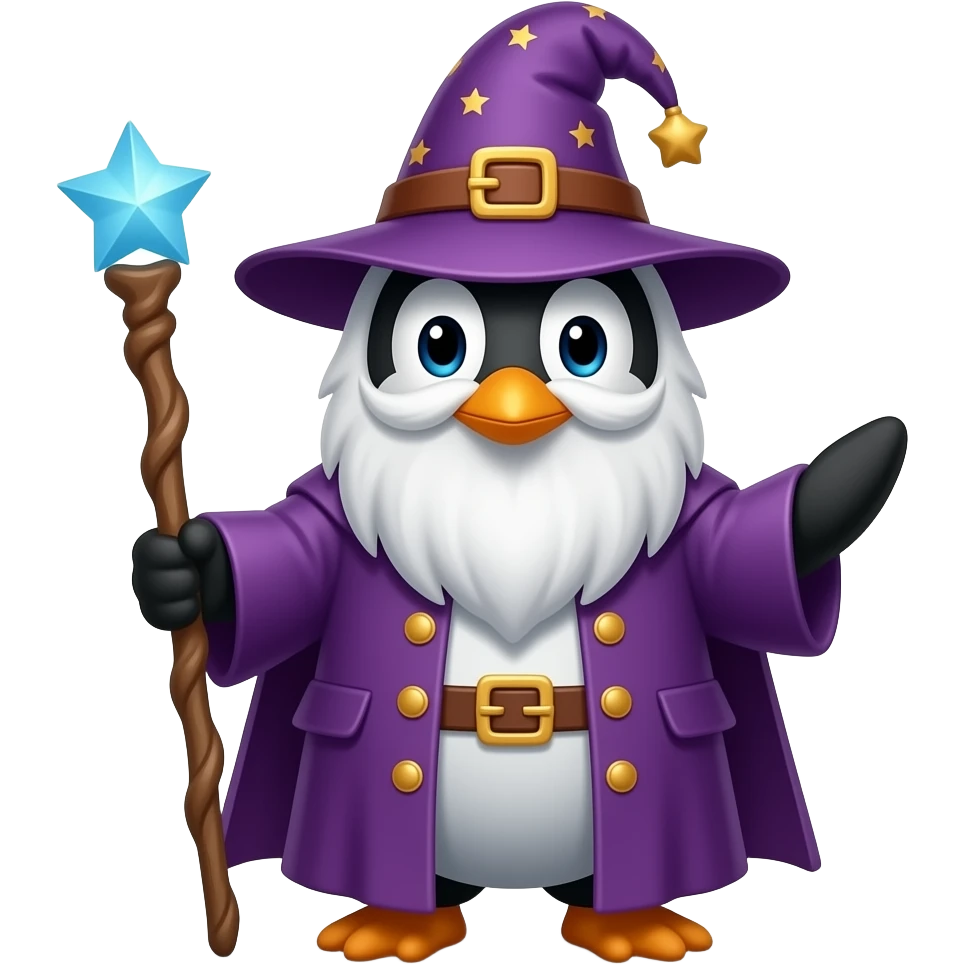 Penguin Wizard emoji