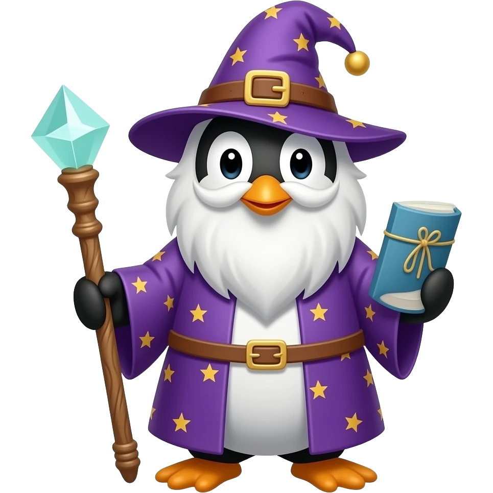Penguin Wizard emoji