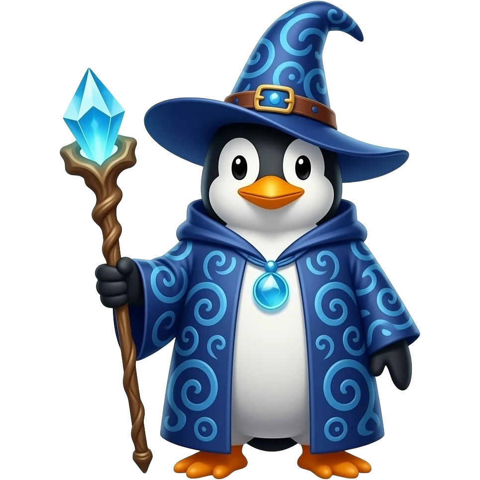 Penguin Wizard emoji