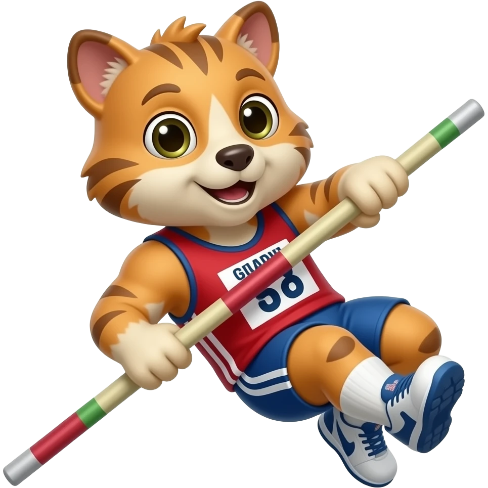 animal Pole Vaulting with jersey emoji